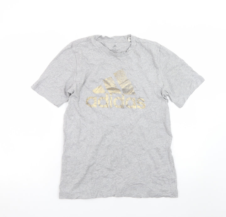 Adidas Womens Grey XS Basic Leeds United T-Shirt