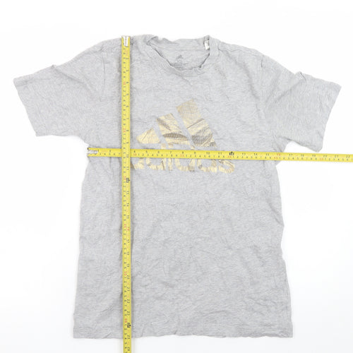 Adidas Womens Grey XS Basic Leeds United T-Shirt