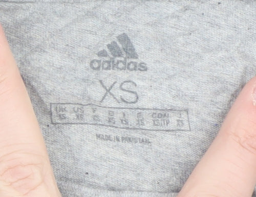 Adidas Womens Grey XS Basic Leeds United T-Shirt