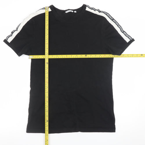 Antony Morato Men's Black Slim Fit Crew Neck Cotton T-Shirt Size M