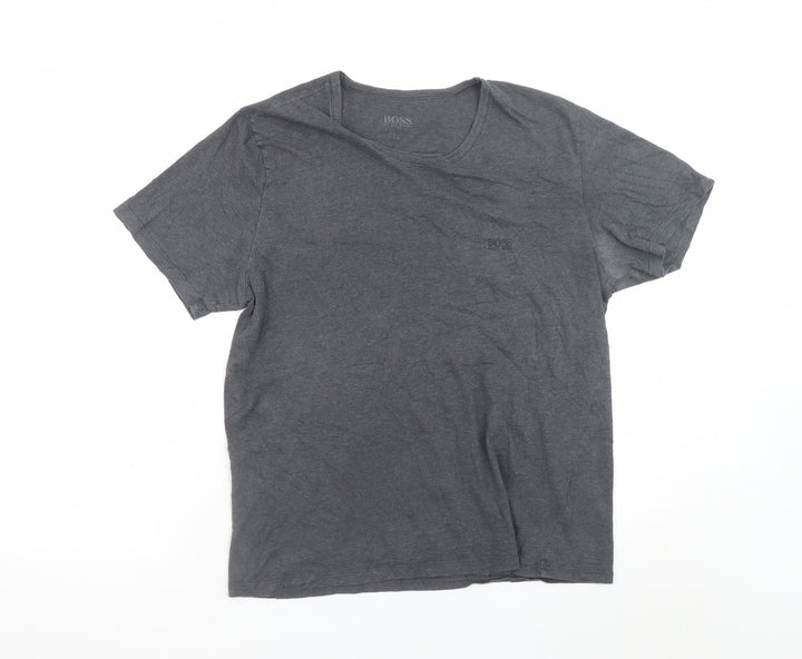 Hugo Boss Men's Grey Crew Neck Short Sleeve T-Shirt Size L