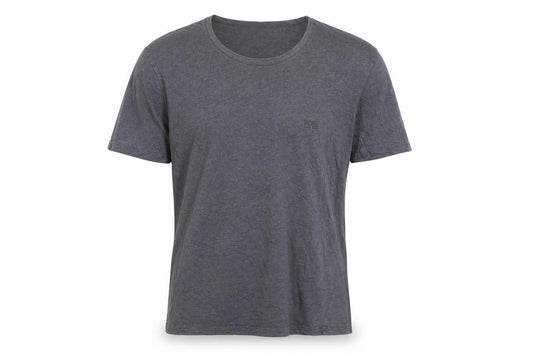 Front view of Hugo Boss Men's Grey Crew Neck Short Sleeve T-Shirt, size L