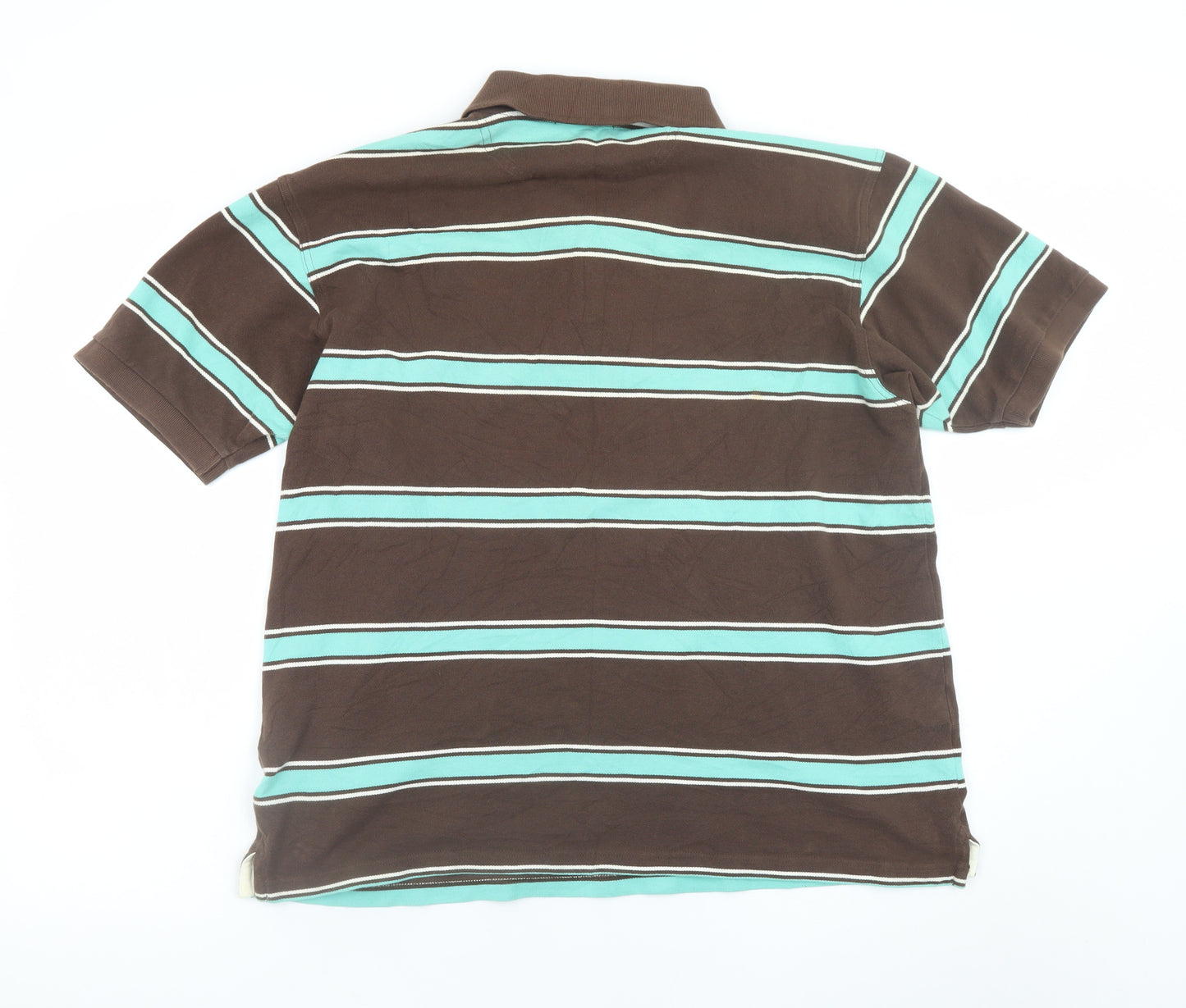 Fred Perry Men's Brown Striped Cotton Polo Shirt XL