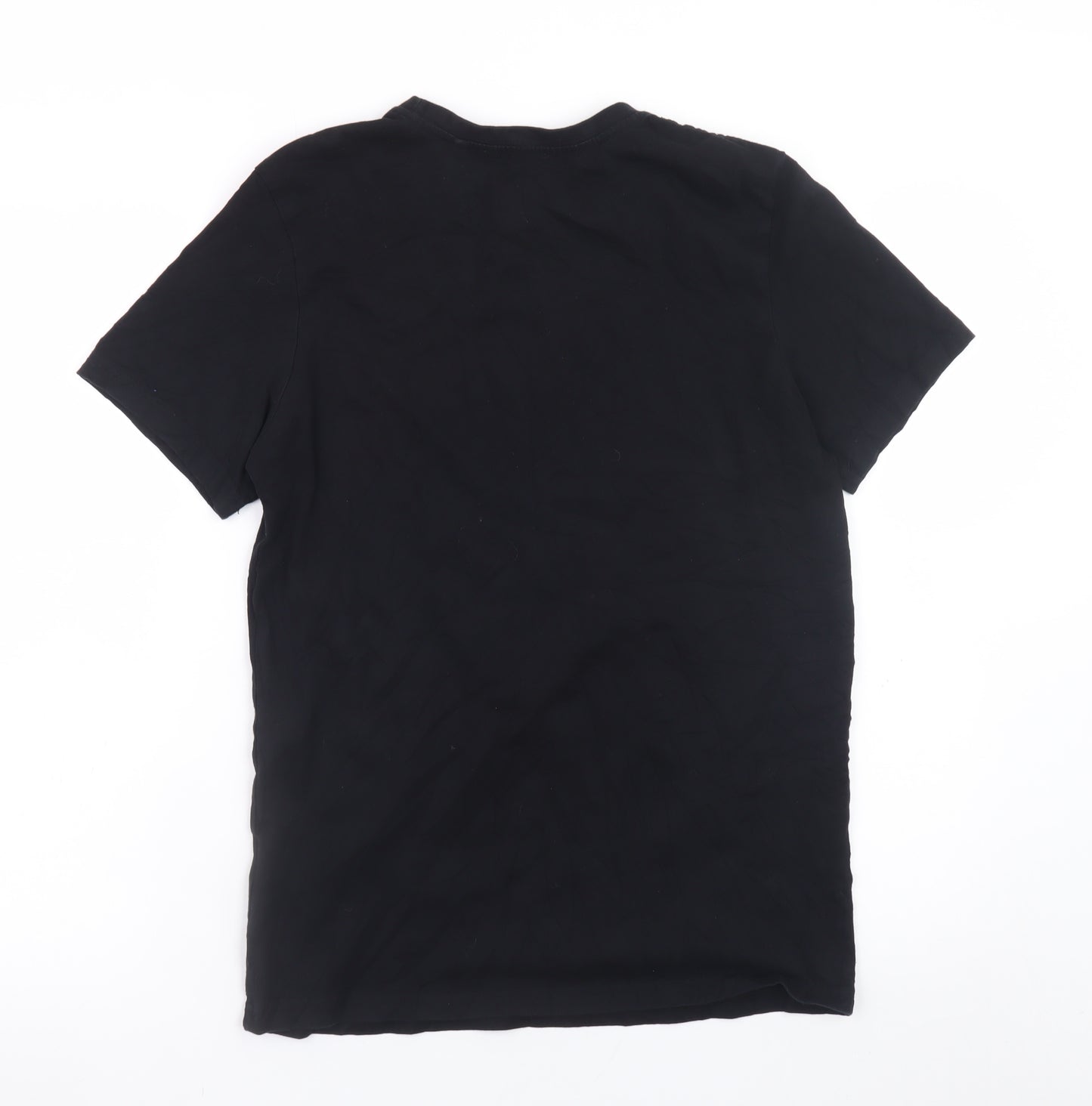 Firetrap Men's Black Cotton Crew Neck Short Sleeve T-Shirt M
