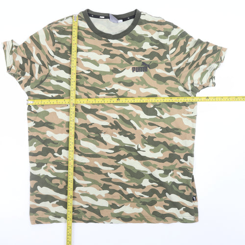 Puma Men's XL Camouflage Crew Neck Cotton T-Shirt