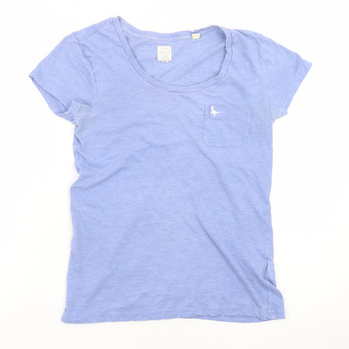Jack Wills Womens Blue Basic T-Shirt Size 6 Short Sleeve