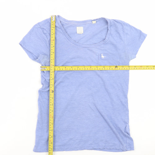 Jack Wills Womens Blue Basic T-Shirt Size 6 Short Sleeve