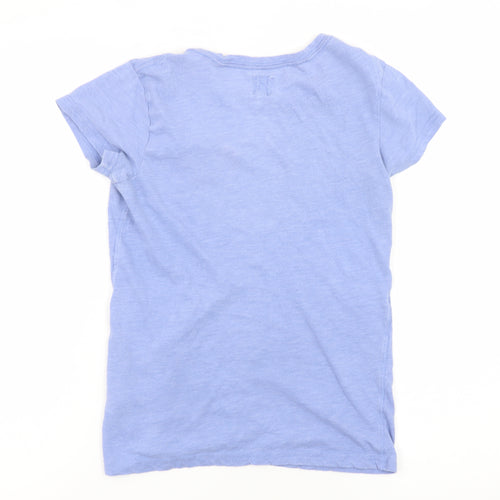 Jack Wills Womens Blue Basic T-Shirt Size 6 Short Sleeve