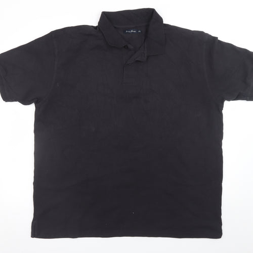 James Pringle Men's Black 2XL Cotton Polo Shirt