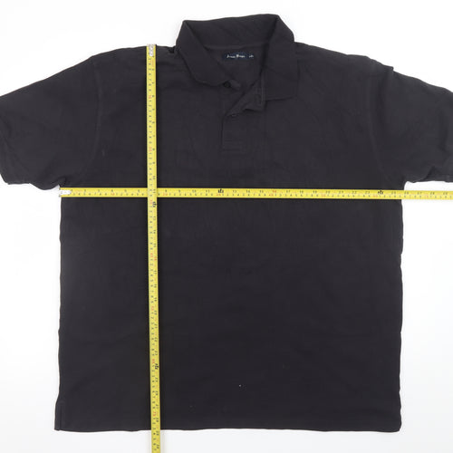 James Pringle Men's Black 2XL Cotton Polo Shirt