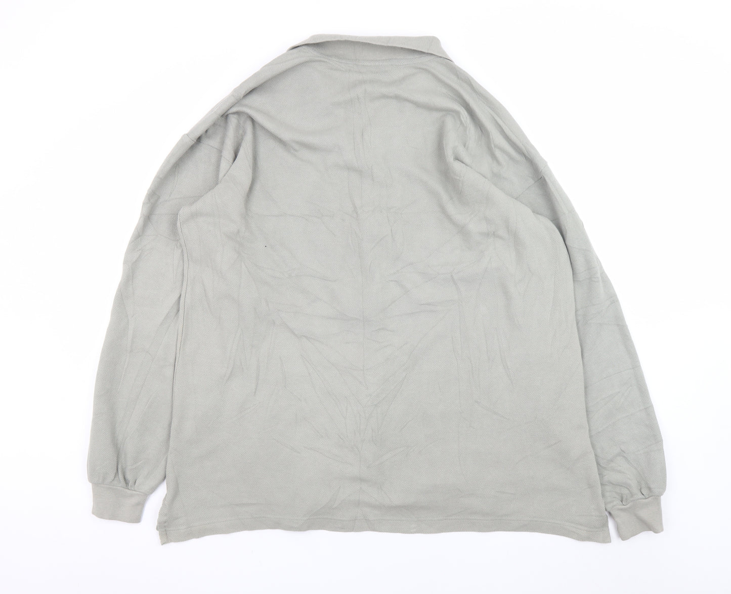 Hanes Men’s Grey XL Cotton Collared Button Basic Jacket