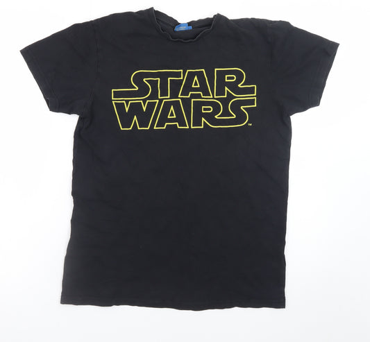 Star Wars Men's Black Cotton Graphic T-Shirt Size S