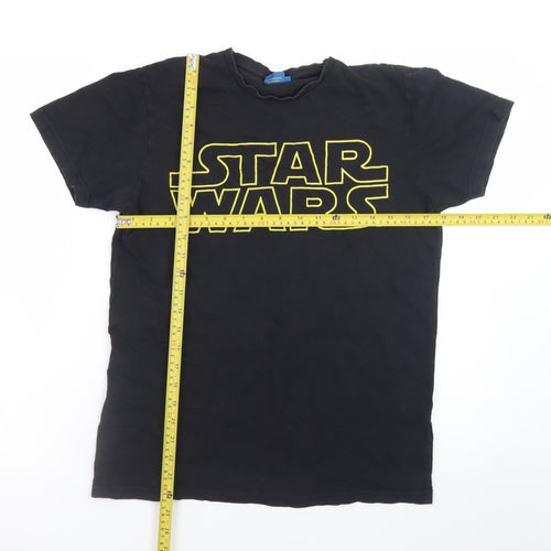 Star Wars Men's Black Cotton Graphic T-Shirt Size S