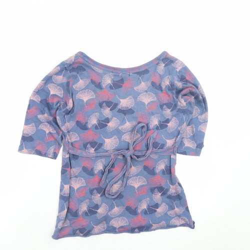 White Stuff Womens Blue Floral Tunic Blouse Size 12