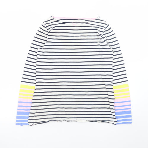 Boden Womens Multicoloured Striped Cotton Long Sleeve T-Shirt UK 12