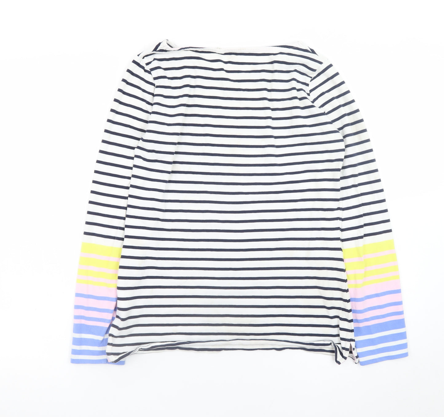 Boden Womens Multicoloured Striped Cotton Long Sleeve T-Shirt UK 12