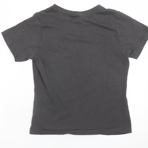 Disney Women's Black Mickey Mouse Short Sleeve Cotton T-Shirt Size S