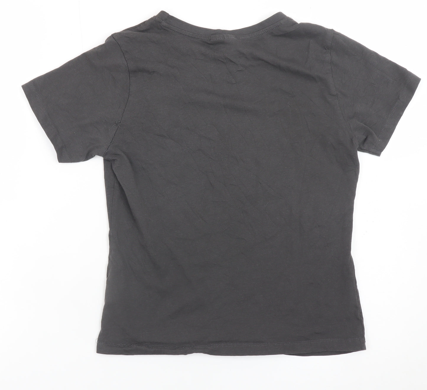 Disney Women's Black Mickey Mouse Short Sleeve Cotton T-Shirt Size S
