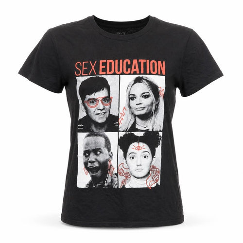 Sex Education Black Cotton Women's S Graphic Crew Neck T-Shirt