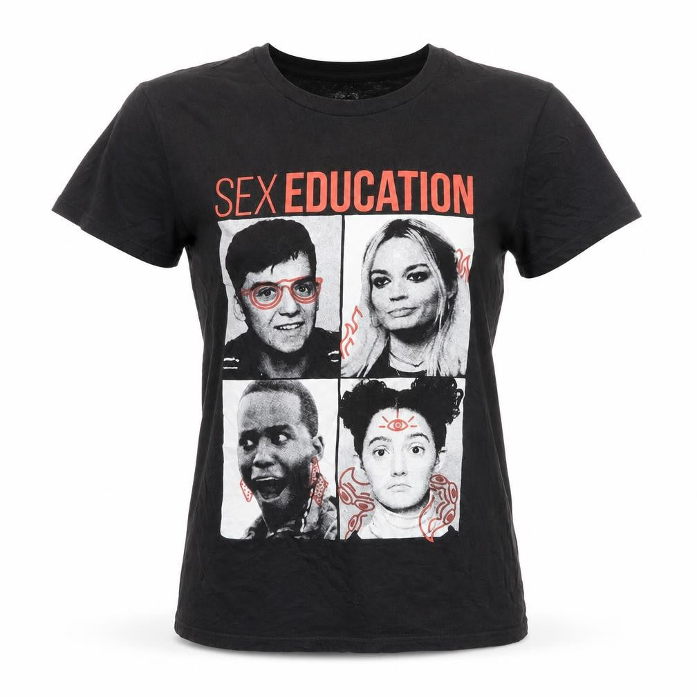 Sex Education Black Cotton Women's S Graphic Crew Neck T-Shirt