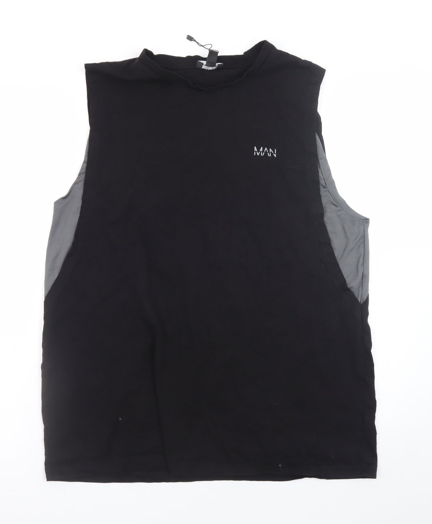 MAN Active Mens Black Sleeveless Muscle T-Shirt XXL