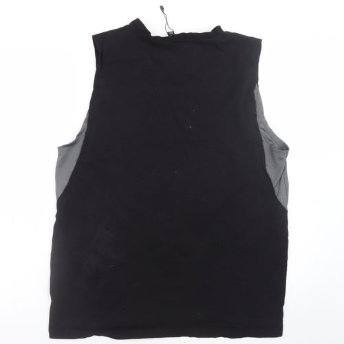 MAN Active Mens Black Sleeveless Muscle T-Shirt XXL