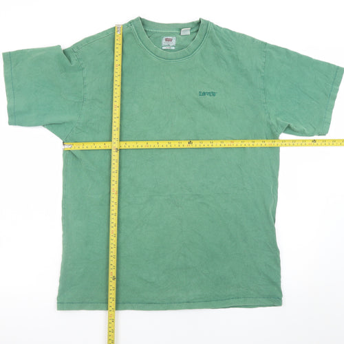 Levi's Men's Green Relaxed Fit Cotton Crew Neck T-Shirt M