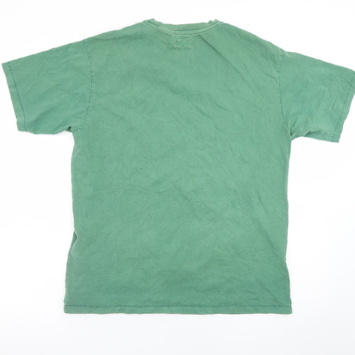 Levi's Men's Green Relaxed Fit Cotton Crew Neck T-Shirt M