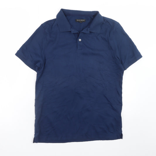 Banana Republic Men's Blue Slim Fit Luxury Touch Polo Shirt Size S