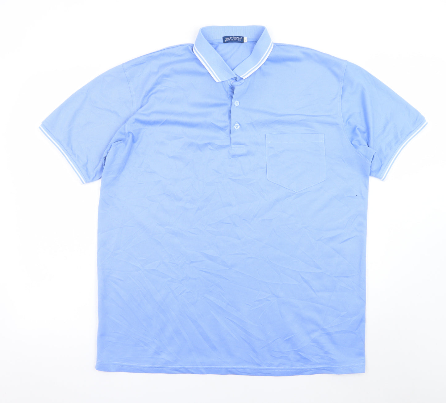 Guv’nors Men Blue XL Polo Shirt Cotton Blend Casual Top