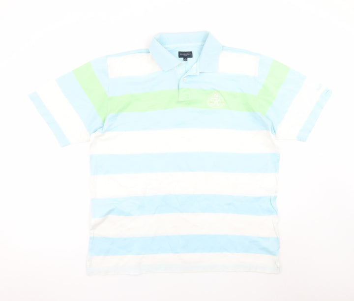 Burberry Golf Men's Multicoloured Striped Polo Shirt Size L