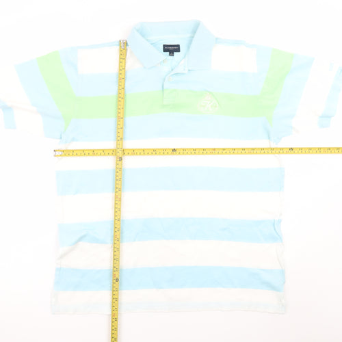 Burberry Golf Men's Multicoloured Striped Polo Shirt Size L