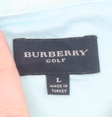Burberry Golf Men's Multicoloured Striped Polo Shirt Size L