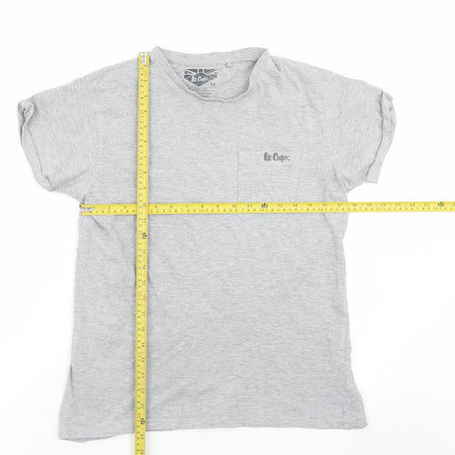 Lee Cooper Men's Grey Relaxed Fit Short Sleeve Crew Neck T-Shirt Size M