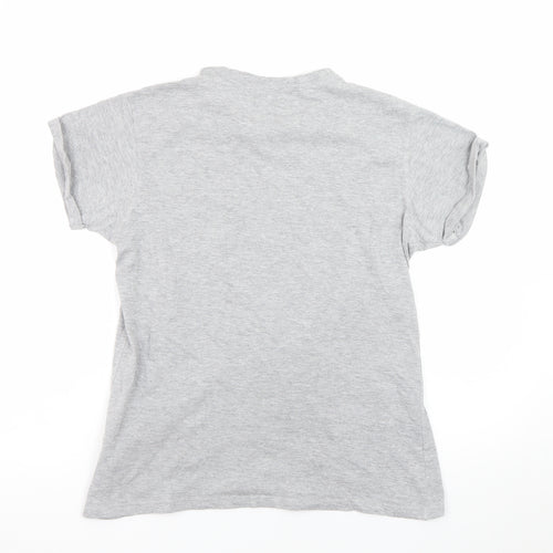 Lee Cooper Men's Grey Relaxed Fit Short Sleeve Crew Neck T-Shirt Size M