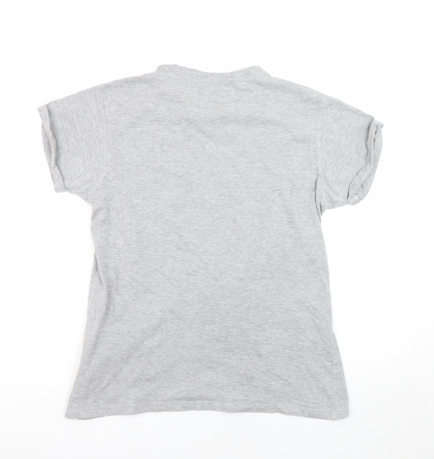 Lee Cooper Men's Grey Relaxed Fit Short Sleeve Crew Neck T-Shirt Size M