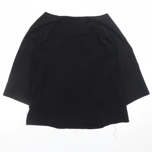 French Connection Women's Black 3/4 Sleeve Basic Blouse M