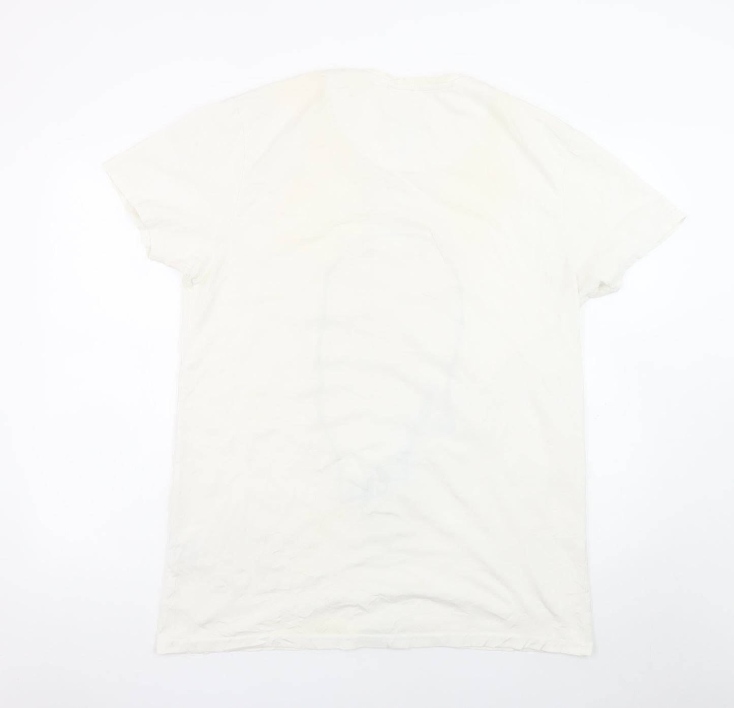 Glorious Gangsta Men's White Short Sleeve Graphic Print T-Shirt Size M