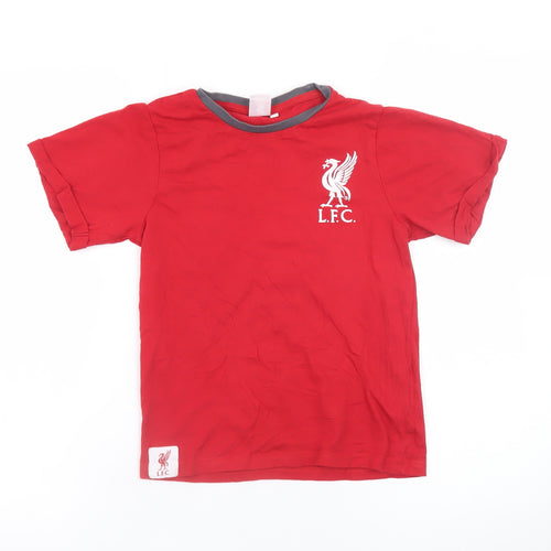 LFC Boys Red Short Sleeve Crew Neck Football T-Shirt 10-11 Years