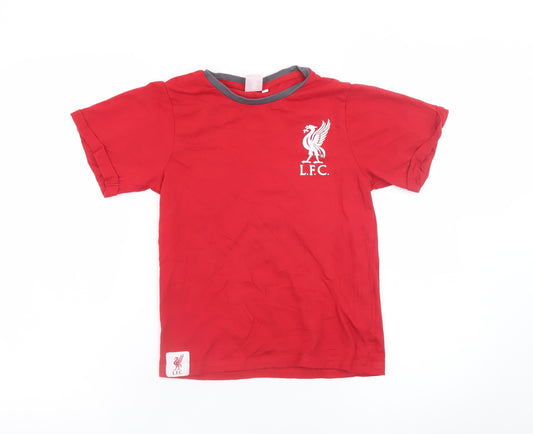 LFC Boys Red Short Sleeve Crew Neck Football T-Shirt 10-11 Years