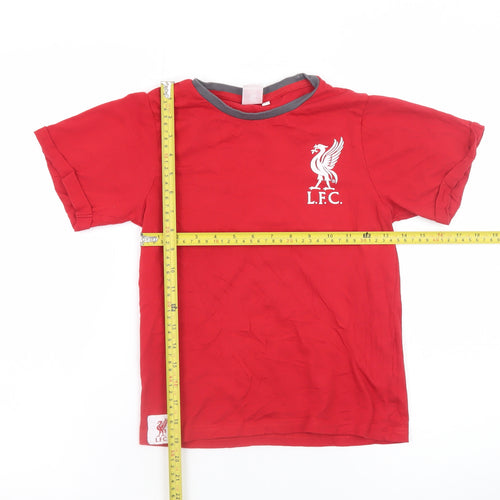 LFC Boys Red Short Sleeve Crew Neck Football T-Shirt 10-11 Years