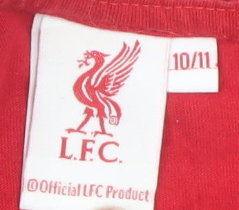 LFC Boys Red Short Sleeve Crew Neck Football T-Shirt 10-11 Years