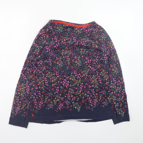 Joules Womens Multicoloured Floral Cotton Long Sleeve Top UK 12