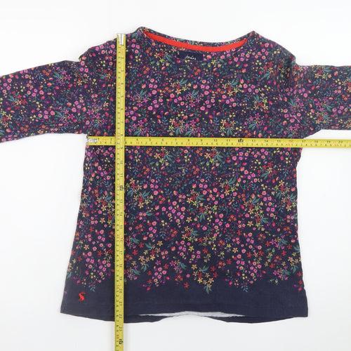 Joules Womens Multicoloured Floral Cotton Long Sleeve Top UK 12
