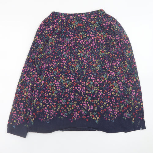 Joules Womens Multicoloured Floral Cotton Long Sleeve Top UK 12