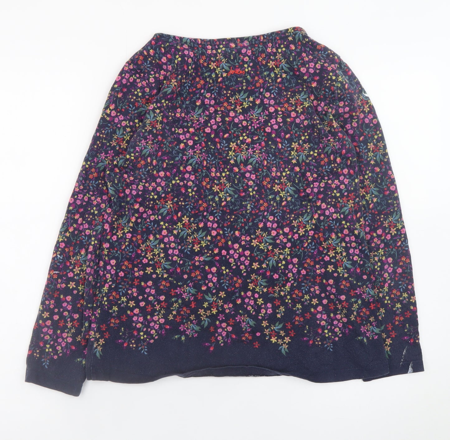 Joules Womens Multicoloured Floral Cotton Long Sleeve Top UK 12