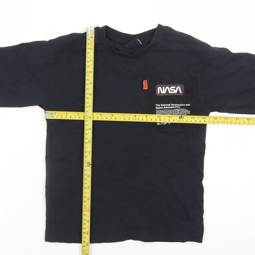 Next Boys Black NASA Long Sleeve T-Shirt 6 Years Cotton Graphic Top