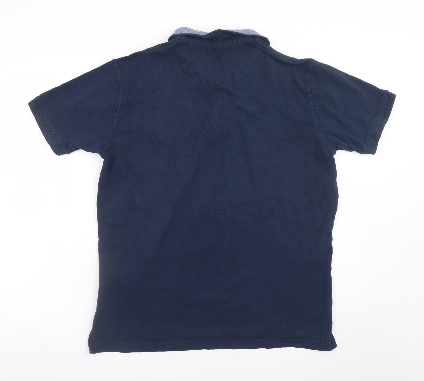 Pierre Cardin Men's Blue Cotton Short Sleeve Polo Shirt Size L