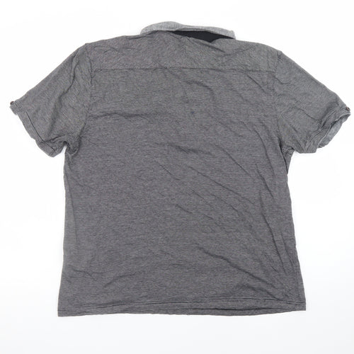 Ted Baker London Men's Grey Short Sleeve Polo Shirt Size XL Classic Cotton