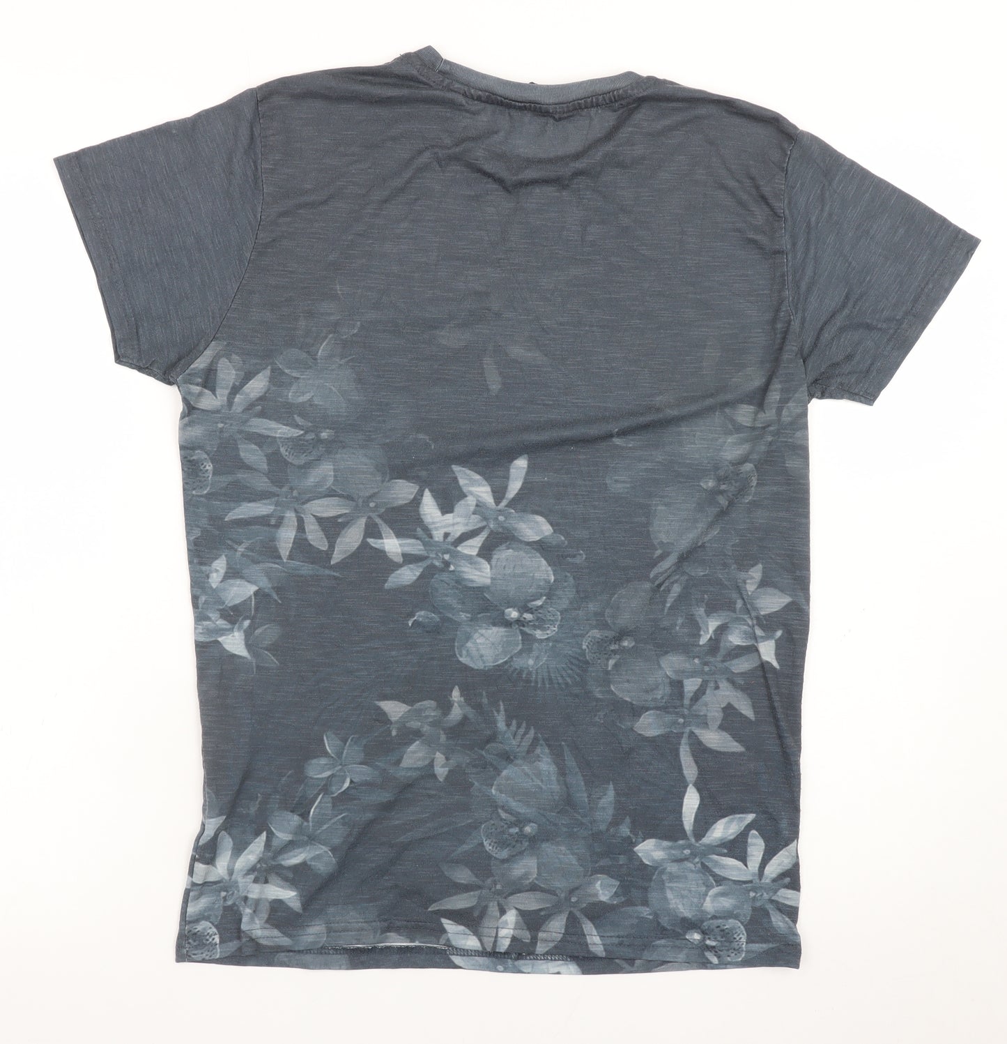 Cedarwood State Men's Grey Floral Cotton Short Sleeve T-Shirt M